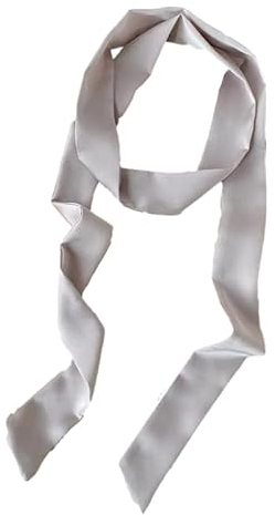 Damen Satin Gürtel 5cm x 195cm Band Imitated Silk Lange Schal Kleid Bund Hut Zubehör (Gray)