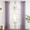Woaboy 2er Set Voile Vorhang Zweifarbiger Vorhang mit Ösen Transparente Gardine Ösenschal Dekoschal Fensterschal Lichtdurchlässig für Schlafzimmer und Wohnzimmer 140x245cm Lila