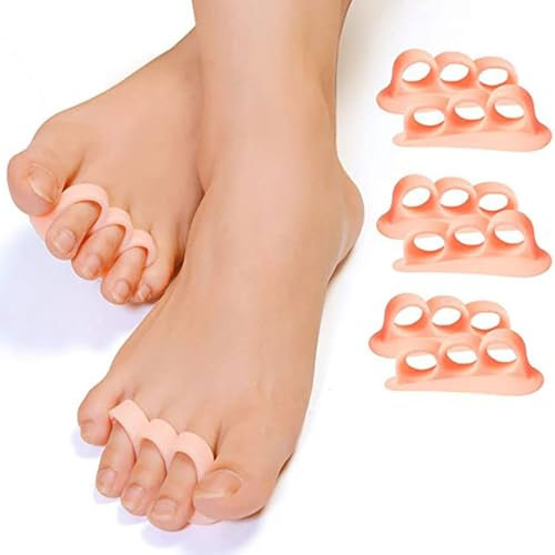 PEDIMEND™ 3 Pairs Under Toe Support Straightener Corrector | Silicone Gel Toe Orthotics Crests Pads | Hammer Claw Crooked Mallet Toes Props | Bunion Corns Blisters Protector | Foot Care (Pink)