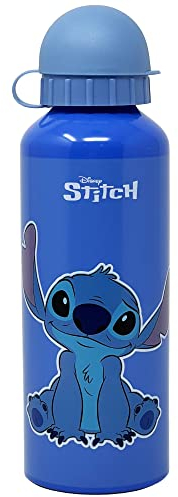 Borraccia in alluminio per bambini, Stitch, Disney, BPA Free, bottiglia con ciuccio, beccuccio, capacità 500 ml