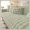 WYJHNLBEDC Sofa/Couch überzug/überwurf, Sofa überwurfdecke, Warmer Super Weicher Plush Sofabezug für Sofa L Form/U Form/Ecksofa 3/2/1 Sitzer, Sofaschutz Hund Kratzschutz Katze Grün 70x70cm