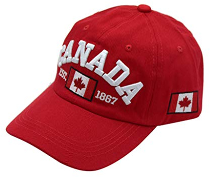 MILAX Baseball Cap, Unisex Baseball Kappen Baseball-Mütze Canada-Flagge Baumwolle Baseballkappe Ahornblatt Bestickt Herren Damen Verstellbar Papa Hut