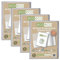 eco-eco Lot de 4 porte-vues transparents avec pochettes en plastique Format A5 50% recyclé 20 pochettes