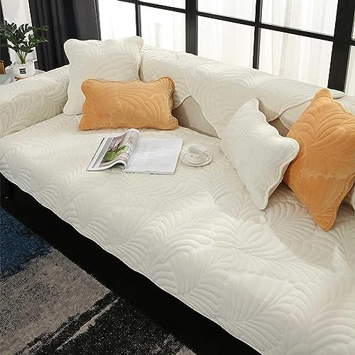 MTHGH Sofabezug Ecksofa I Form 1 2 3 4 Sitzer, Sofaschutz sofaschoner rutschfest Hund Katze ecksofa wasserdicht sofahusse couchbezug,beige1-110x240cm