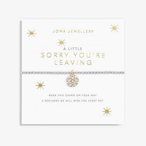 Joma Jewellery Armband mit Aufschrift A Little SORRY YOU RELEAVING, 17,5 cm dehnbar, verstellbar, stapelbar