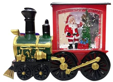 Beleuchteter Weihnachtszug | Leuchtende Schneekugel, dekorativer Weihnachtsmann-Zug | Kreative Geschenke für Garten, Auto, Vitrine, Wohnzimmer, Schlafzimmer, Arbeitszimmer Shenrongtong