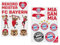 FC Bayern München Fan-Tattoos 2er Set Gesichtsaufkleber temporäre Tattoos FCB
