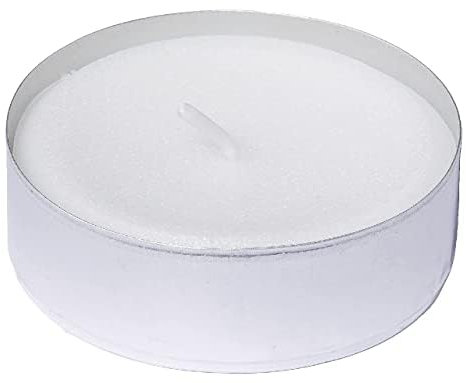 XXL Jumbo Teelichte weiß ohne Duft Großpackung 8 Stunden Paraffinwachs Stövchen Deko Gastronomie Outdoor Party Windgläser Durchmesser 57mm (Maxi Teelichter + Streichhölzer, 72 Stück)