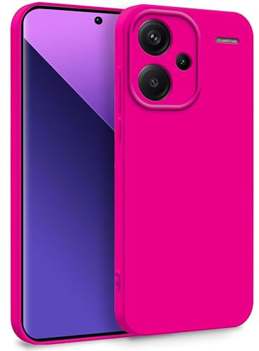 MyGadget Coque pour Xiaomi Redmi Note 13 Pro Plus 5G - Case TPU Souple & Soft [ Doublure Microfibre ] - Cover Protection Extra Fine & Légère - Rouge Magenta