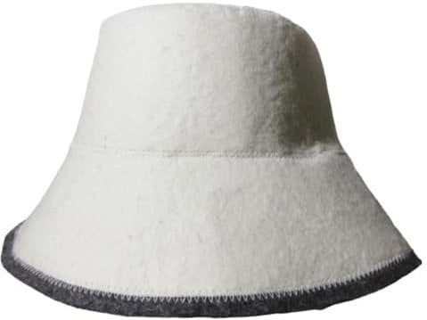 Folpus Wool Sauna Hat Russian Bath Hat Sauna Hat Hat for Sauna for Bath House Sauna House, White