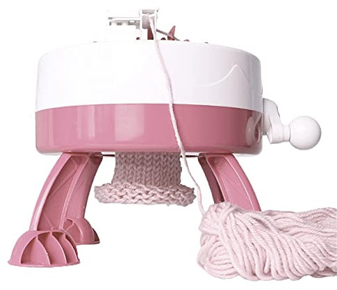 Macchina per maglieria – Macchina per maglieria circolare con 22 aghi e uncinetto, due modalità di maglieria, set di macchine per telai con 2 fasci di fili intrecciati, piccola macchina per maglieria