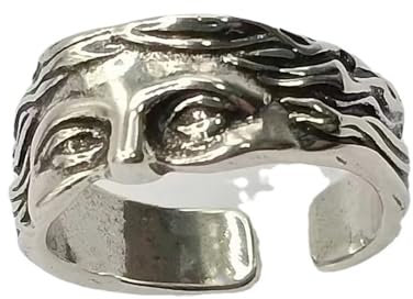 IMINI Venus-Ring im Vintage-Stil, halbes Gesicht, verstellbar, personalisierbar, offen, für Knöchel, Finger, Daumen, Mode, einzigartiger Schmuck, Geburtstag, Valentinstag, Geschenke, Metall, Kein