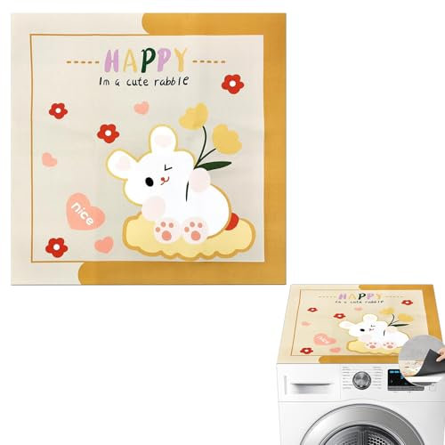 Cubierta Superior de la Lavadora y Secadora,Funda Para Lavadora,60 X 60 Cm Funda Antipolvo Lavadora,Funda Lavadora De Tambor,Cubierta Polvo Superior Refrigerador,Almohadilla Antideslizante Lavadora