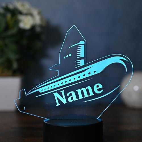Optechvisual Personalisierte LED U-Boot Lampe – Geschenk für U-Boot Fans, U-boot Liebhaber und U-boot fahrerht