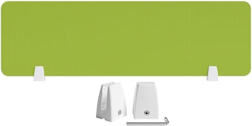Clamp-on Desk Privacy Panel, 30cm Height Sound Absorbing Cubicle Desk Divider, Acoustic Desk Partition For Office Cubicle Classrooms Desk(Green,80x30cm)