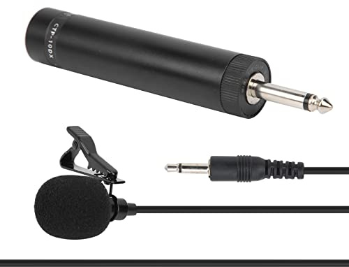 Naroote Microphone Lavalier, Microphone à Pince Omnidirectionnel à Condensateur, Mini Microphone à Revers, Saxophone Filaire, Accessoires d'instruments de Musique Professionnels pour