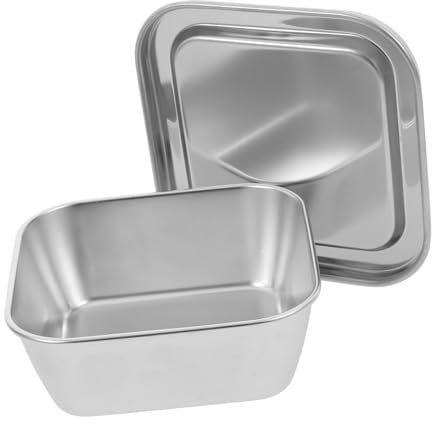 OKUMEYR Contenedor De Muestra De Acero Inoxidable 300 Ml Tapa Para Alimentos Caja De Almacenamiento Hermética Recipiente Seguro y Portátil Adecuado Para Cocina y Uso Comedores Escolares