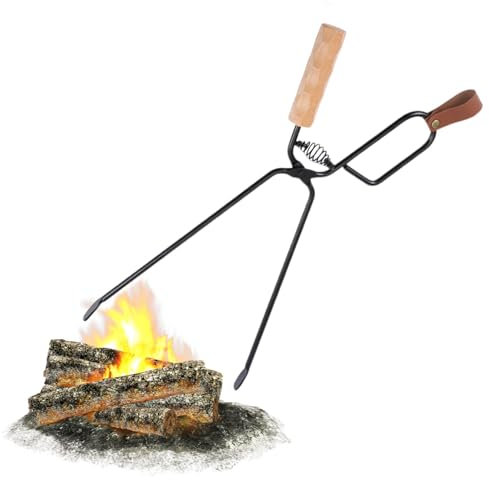 Brennholzzange,Hochleistungs-Feuerzange | 18 Zoll Lagerfeuerzange - Holzpinzette, Kaminwerkzeug für Outdoor-Indoor-Lagerfeuer, Feuerstelle, Lagerfeuer