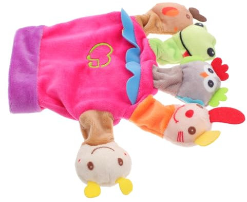 BESTonZON Finger Puppen Abdeckung Cartoon-fingerpuppen Tiere Fingerpuppen Fingerspielzeug Fingerschutzspielzeug Tierische Fingerpuppen Fingerpuppen Mini-fingerpuppen Pp Baumwolle Rosa