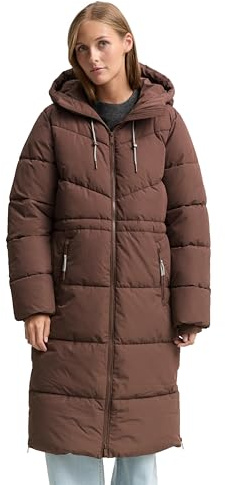 TOM TAILOR Denim Damen 1047550 Puffer-Mantel mit Kapuze