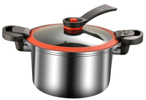 PRETYZOOM Schnellkochtopf aus Edelstahl Konserventopf mit Gestell und Deckel Dampftopf Dampfer non stick pan antihaft topf Suppentopf für die Küche Niederdruck-Küchentopf Rostfreier Stahl