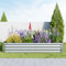 VERFARM Metal Galvanized Raised Garden Bed Kit, 6 x 3 x 1 ft Galvanized Steel Raised Garden Planter Box Outdoor with Open Base for Growing Vegetables/Flowers/Herbs/Fruits/Succulents, Silver
