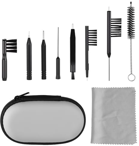 10 Pcs Hearing Aid Cleaning Kit, Hearing Aid Accessories with Case Hearing-Amplifier Brush Versatile Earbuds Headphones Cleaner Brushes Tools