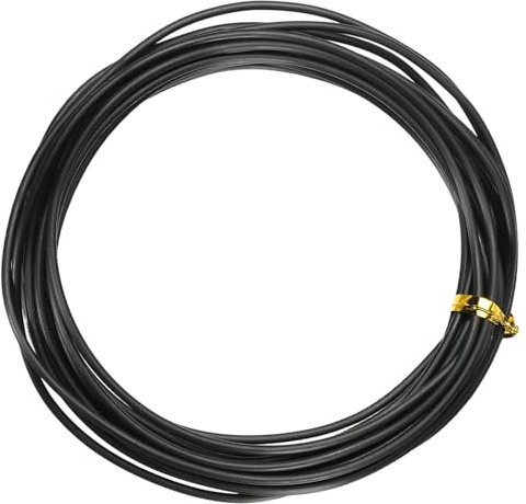 YELARXI Bonsai Training Wire, 2mm x 16.4 ft Anodized Aluminum Floral Plant Training Wire Bendable Metal Stems Accessories for Gardening Branch Fixing Crafts (Black)