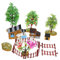 KONTONTY 1 Set Simulation Farmhouse Model with Fruit Tree and Fence Farmhouse Decor for Sand Table Play and Micro Landscape Display Realistic Design for Home Classroom
