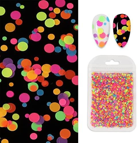 Nagel Pailletten Runde Nagel Flohes Art Paillette Gemischte Größen Kunstaufkleber Maniküre Konfetti Flakes Pailletten Weihnachtssaisonal Für Acrylnägel