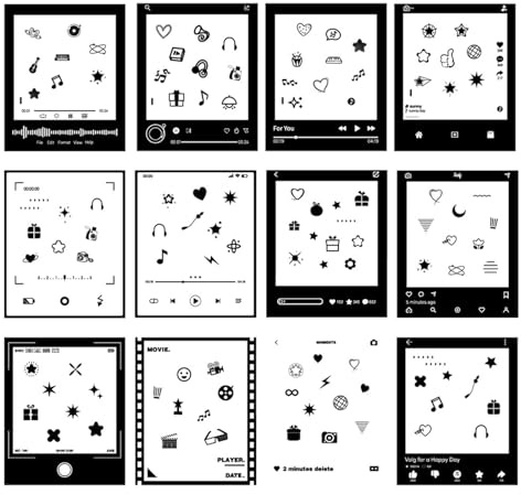 Autocollants de cadres photo de styles multiples pour cartes, matériaux PET réutilisables, faciles à décoller et à coller, embellissements de cadre en PET