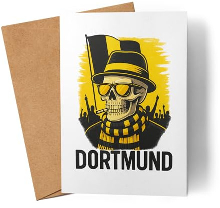 Lilavie-Design Dortmund Karte Grußkarte Geschenkidee Fanartikel Fußball Supporter Schwarz Gelb