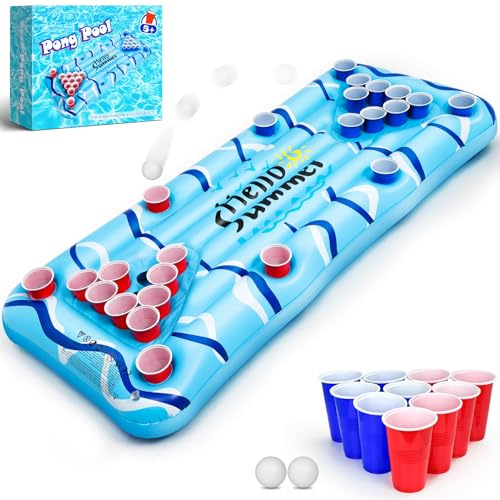 Popolic Piscine Pong Game - Matelas Gonflable. Inflatable Toutes Saisons
