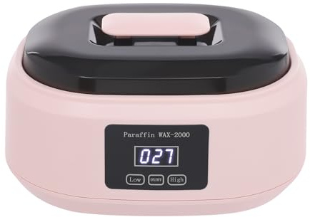 Wachsschmelzer,Paraffinbad für Hände und Füße,Paraffin Wachsbad Paraffinbad Set für Trockene,für die Schönheitspflege,for DIY Kerzenherstellung (Rosa)