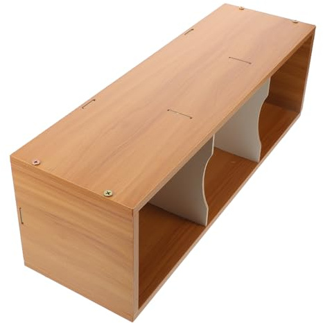 SMASOLO Wooden CD Dvd Storage Rack with Large Capacity, Walnut Finish Multimedia Shelf Tower for Home, Office, and Studio Organization