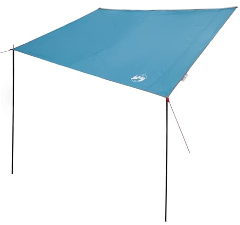 Wasserdichtes Tarp mit Dach und Abspannseil 700 cm – Rechteckiges Tarp für Camping inklusive Tragetasche und Nägeln