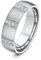 Theia Ehering Palladium 950 Court Shape 0.12ct Rundschliff Diamant, Eingeriebene Fassung 6mm - Größe 54 (17.2)