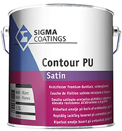 PPG UNIVER Contour PU Satin 2,5L weiß SIGMA COATINGS