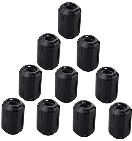 Futheda 10 Stück 13 mm Innen Durchmesser Wechselrahmen Ferrit Ring Core störsicher-Filter RFI EMI Rauschunterdrücker Kabel-Clip Schwarz