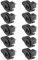 10x DIN Lautsprechereinbaubuchse | mit Lötanschluss | Boxen Audio Adapter Kabelanschluss Lautsprecher Buchse Kupplung | Schwarz | 10 Stück