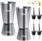2Pcs Spirit Measures 25ml 50ml, Stainless Steel Shot Measure Alcohol Gin Jigger Bar Craft Dual Drinks Measure Cup with 4Pcs Freeflow Pourers