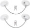 eSynic Popular 2Pcs Fridge Locks Refrigerator Locks Children Safety Freezer Restrictor No Drilll Freezer Cupboard Cabinet Lock with Keys for Children Baby Safety -White