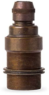Vintage Gewindemantel (+1 Gewindering) Lampenfassung aus Messing - Made in Europe - E14, Old English Finish