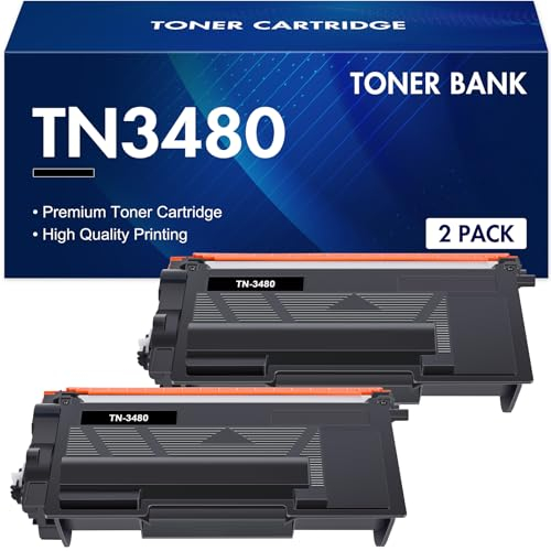 TN3480 TN-3480 TN3480 Kompatible für Brother HL-L5100DN MFC-L5750DW Toner MFC-L5700DW HL-L5200DW HL-L6400DW HL L5100DN MFC L5750DW HL-L5000D TN-3430 TN3430 TN 3480 TN 3430 Schwarz, 2er-Pack