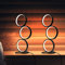 GBLY 2x LED Tischlampe Dimmar Modern Nachttischlampe Schwarz Schreibtischlampe in Ringform aus Aluminium, 12W Deko Nachtlampe mit 2.9M Kabel und EU-Stecker für Schlafzimmer Wohnzimmer Büro