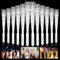 LED Leuchtwedel Set, 36 Stück Glasfaser Leuchtstäbe, LED Leuchtstäbe Hochzeit Glasfaserlampe, Weiß Leuchtstab, LED Hochzeit Leuchtwedel 3 Modi, Leuchtwedel Hochzeit für Hochzeit Partys Konzert (Weiß)
