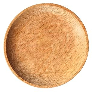 Holz-Servierplatte, quadratisches und rundes Holz-Serviertablett, Obst-Dessert-Holzschalen