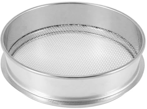 Laroal Setaccio da Giardino in Acciaio Inossidabile 304 da 20 cm, setaccio per Terreno Resistente per Compost, Sabbia, Ghiaia, Uso Industriale e Domestico, Schermo a Maglie da 3 mm