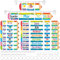 Pasimy 96-teiliges Bleistiftkalender-Set für Klassenzimmer, Pinnwand-Set, verstellbarer Klappkalender für Klassenzimmer, mit Stangenhaltern für Schulanfang, Dekorationen, Lehrer, Organisation, Schule