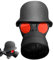 Copri Gancio Traino, HOVCEH 50 mm Divertente Tappo Gancio Traino Rimorchio, Casco a Forma di Maschera di Gas Tappo di Protezione Gancio Traino Polvere e impermeabile per Caravan RV Trattore